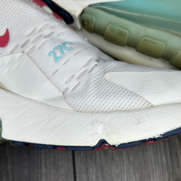 Nike Air Max 270 Women’s Size 9 White Pink Teal DQ4698-100 Running Shoes - Picture 7 of 13